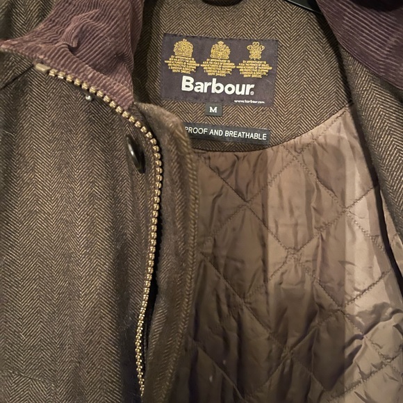 Mens Wool Barbour coat - Picture 2 of 3